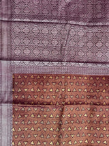 Plum Color Munga Silk Saree