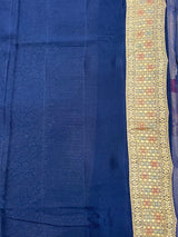 Khaddi Georgett Banarasi Saree