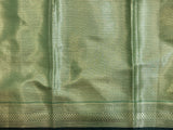 Green Semi Silk Banarasi Saree