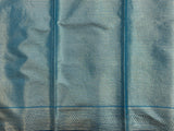 Bright Blue Semi Silk Banarasi Saree