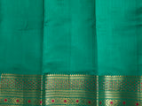 Rama Green Chiniya Silk Banarasi Saree