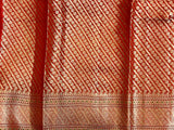Red Cotton Silk Banarasi Saree