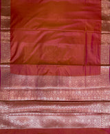 Orange Semi Silk Banarasi Saree