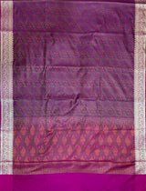 Purple Semi Silk Banarasi Saree