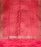 Strawberry Pink Semi Silk Banarasi Dupatta
