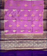 Pink Cotton Silk Banarasi Saree