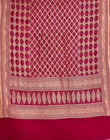 Red Pure Silk Bandhej Dupatta