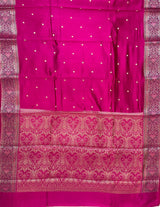 Magenta Chiniya Silk Banarasi Saree