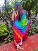 Multicolor gajji silk bandhej dupatta