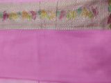 Pink Khaddi Georgett Banarasi Saree