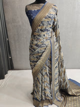 Khaddi Georgett Banarasi Saree