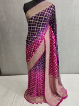 Khaddi Georgett Banarasi Saree