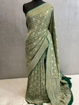 Khaddi Georgett Brocade Banarasi Saree