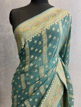 Khaddi Georgett Banarasi Saree