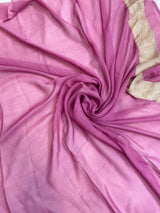 mauve pure Khaddi georgette silk saree