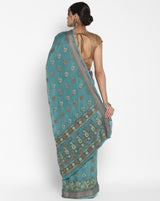 Sea Green CHIFFON NEEM ZARI ALFI WOVEN SAREE
