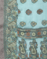 Sea Green CHIFFON NEEM ZARI ALFI WOVEN SAREE