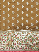 Brown semi silk saree