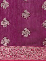 Purple colored semi  cotton saree