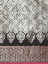 Black colored semi silk saree