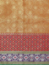 Brown colored semi silk blend banarasi saree