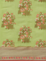 Green Powerloom Cotton Silk Banarasi Saree