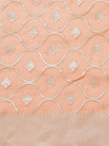 Pink Powerloom Cotton Silk Jaal Banarasi Saree