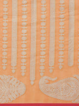 Peach Powerloom Cotton Silk Banarasi Saree