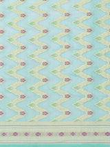 Blue color cotton silk saree