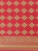 Rose gold semi katan silk blend banarasi saree