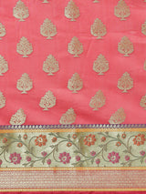 Pink cotton silk blend banarasi saree
