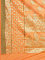 Orange colored Silk saree