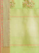 Green Powerloom Cotton Silk Banarasi Saree