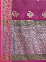Purple colored semi  cotton saree