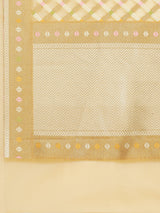 Brownish Beige Semi Organza Silk Banarasi Saree