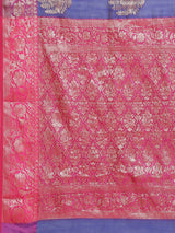 Blue colored semi cotton saree