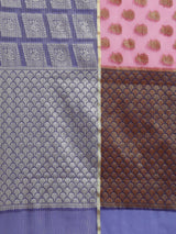 Light Pink Semi Organza Silk Blend Banarasi Saree