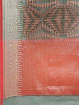 Green semi silk saree