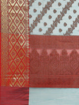 Blue Banarasi Cotton Silk Kota Check Saree