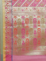 Purple semi organza silk banarasi saree