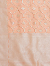 Pink Powerloom Cotton Silk Jaal Banarasi Saree