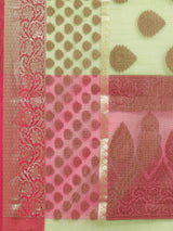 Light green colored semi cotton saree