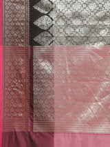 Black colored semi silk saree