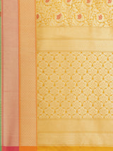 Mustard semi katan silk saree