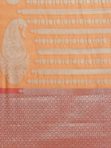 Peach Powerloom Cotton Silk Banarasi Saree