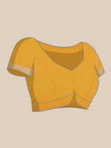 Mustard semi katan silk saree