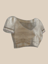 Grey colored semi silk saree