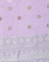 Navy Blue Organza Silk Blend Zari Booti Banarasi Saree