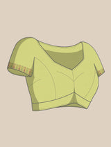 Green color cotton silk saree