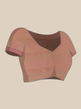 Purple semi organza silk banarasi saree